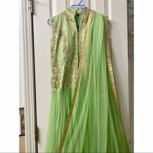 Light green Indian anarkali dress